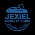 Jexiel logo featuring blue text on dark background with circular badge design